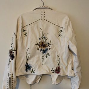 NWT! Blanknyc Floral Embroidered Leather Jacket